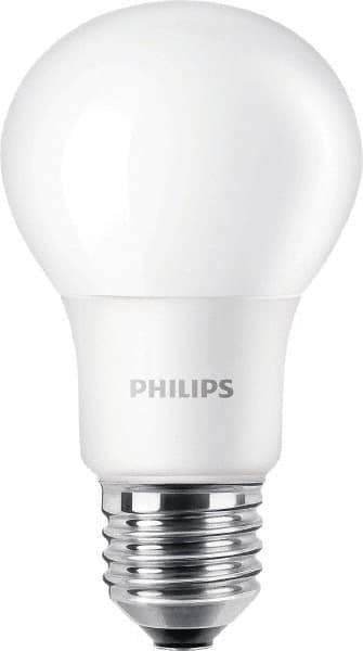 Philips - 5 Watt LED Residential/Office Medium Screw Lamp - 2,700°K Color Temp, 450 Lumens, 120 Volts, Dimmable, A19, 15,000 hr Avg Life - Exact Industrial Supply