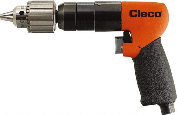 Cleco - 1/2" Keyed Chuck - Pistol Grip Handle, 1,200 RPM, 0.2 LPS, 25 CFM, 1.2 hp, 90 psi - Exact Industrial Supply