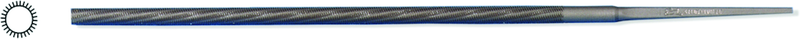 6x3/16" Round Parallel File, Cut 2 - Exact Industrial Supply