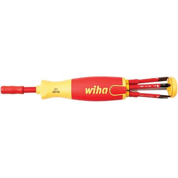 Wiha - Multi-Bit Screwdriver - Phillips, Torx & Square Tip - Exact Industrial Supply