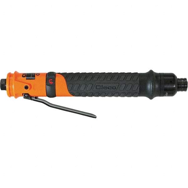 Cleco - 1/4" Bit Holder, 660 RPM, Inline Handle Air Screwdriver - 0.3 to 3.8 Ft/Lb Torque, 1/8" Inlet, 11 CFM - Exact Industrial Supply