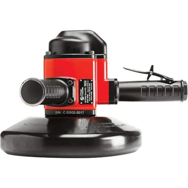 Chicago Pneumatic - 9" Wheel Diam, 6,000 RPM, Pneumatic Angle & Disc Grinder - 5/8-11 Spindle, 95 CFM, Side Exhaust - Exact Industrial Supply