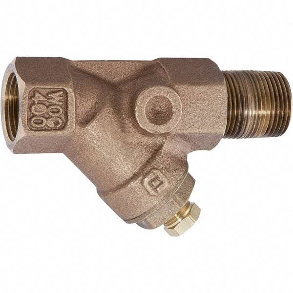 Watts - 1/4 to 1/2" Fit, Strainer - Brass - Exact Industrial Supply