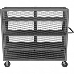 Durham - 2,000 Lb Capacity 4-Shelf Security Mesh Truck - Exact Industrial Supply