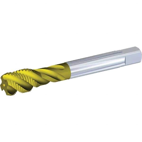 Kennametal - 3/8-19 G G Internal Thread Taper Thread Forming Tap - Solid Carbide, Oxide Finish, 100mm OAL, 15mm Thread Length, Right Hand Thread, Series T857 - Exact Industrial Supply