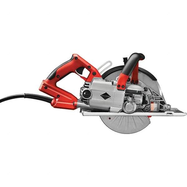 Skilsaw - 15 Amps, 8" Blade Diam, 3,900 RPM, Electric Circular Saw - 120 Volts, 8' Cord Length, 5/8" Arbor Hole, Left Blade - Exact Industrial Supply