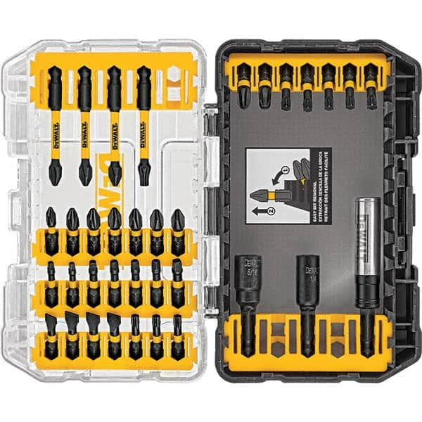 DeWALT - Power & Impact Screwdriver Bit Sets Point Type: Nut Driver; Phillips; Slotted; Torx Drive Size: 0.25 - Exact Industrial Supply