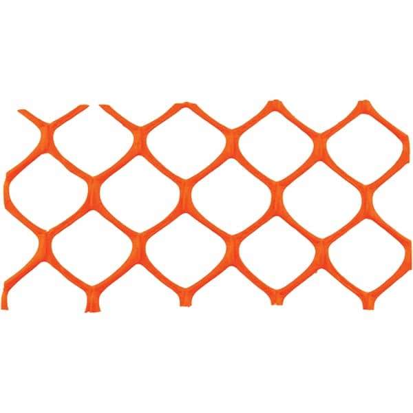 PRO-SAFE - 50' Long x 4' High, Orange Reusable Safety Fence - Exact Industrial Supply