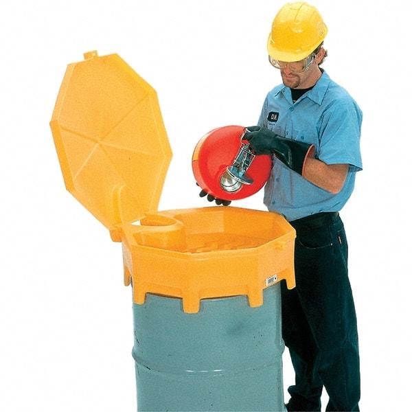 UltraTech - 11" High x 29" Diam, Polyethylene, Funnel with Cover - 5 Gal Drum/Pail Capacity - Exact Industrial Supply