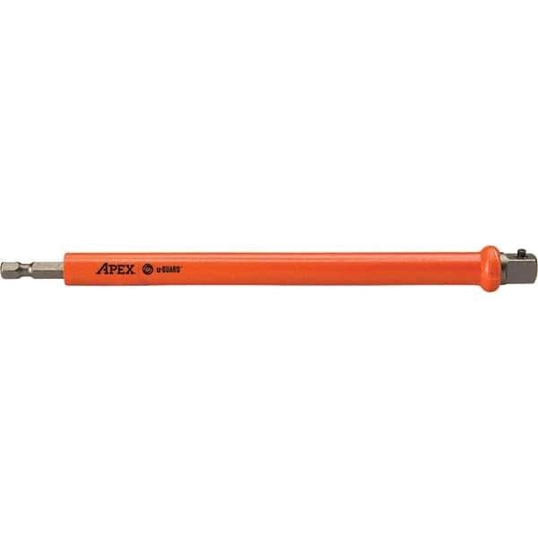 Apex - 1/4" Shank Bit Holder - 1/4" Hex Shank, 3/8" Sockets Drive, 10" OAL - Exact Industrial Supply