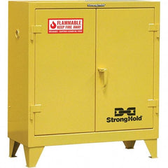 Strong Hold - Safety Cabinets   Hazardous Chemical Type: Flammable and Combustible Liquids    Color: Safety Yellow - Exact Industrial Supply