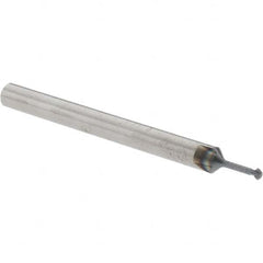 Accupro - 1/16° 1/16" Cut Diam, 0.031" Cut Width, 1/8" Shank, Solid Carbide Double-Angle Cutter - Exact Industrial Supply