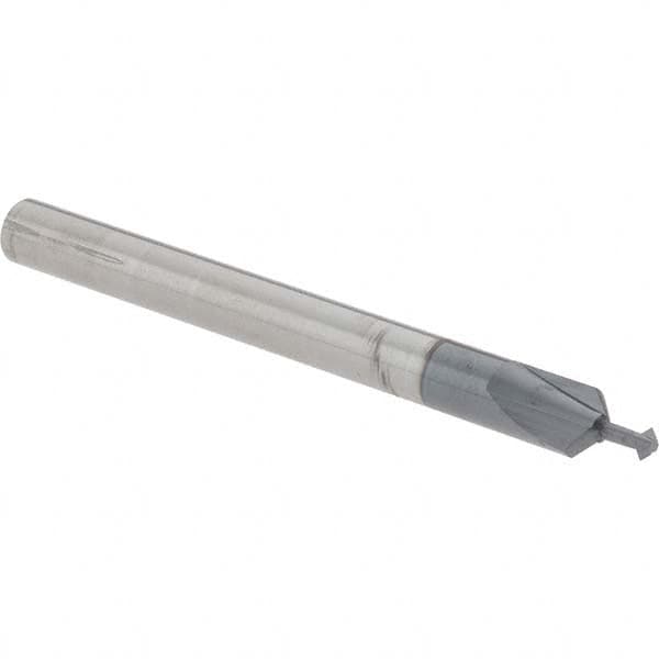 Accupro - 1/16° 1/16" Cut Diam, 0.031" Cut Width, 1/8" Shank, Solid Carbide Double-Angle Cutter - Exact Industrial Supply
