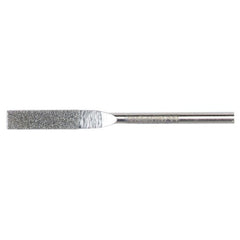 0.157″ × 0.040″ Electroplated Diamond File Flat 100 Grit 5/8″ Diamond - Exact Industrial Supply