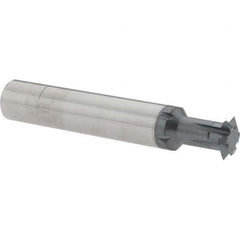 Accupro - 1/2° 1/2" Cut Diam, 0.109" Cut Width, 1/2" Shank, Solid Carbide Double-Angle Cutter - Exact Industrial Supply