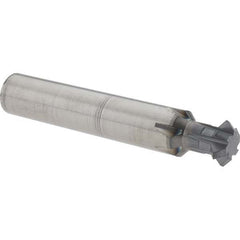 Accupro - 1/2° 1/2" Cut Diam, 0.187" Cut Width, 1/2" Shank, Solid Carbide Double-Angle Cutter - Exact Industrial Supply