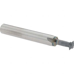 Accupro - 1/4° 1/4" Cut Diam, 0.072" Cut Width, 1/4" Shank, Solid Carbide Double-Angle Cutter - Exact Industrial Supply