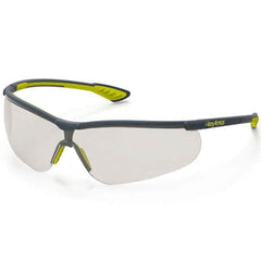 Safety Glass: Anti-Fog & Scratch-Resistant, Polycarbonate, Gray Lenses, Full-Framed, UV Protection Charcoal & Hi-Vis Yellow Frame, Adjustable