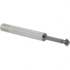 Accupro - 1/4° 1/4" Cut Diam, 1/8" Cut Width, 1/4" Shank, Solid Carbide Double-Angle Cutter - Exact Industrial Supply