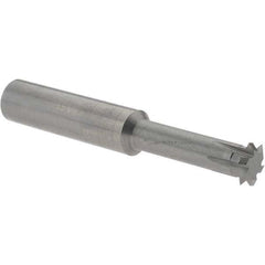 Accupro - 3/8° 3/8" Cut Diam, 0.072" Cut Width, 3/8" Shank, Solid Carbide Double-Angle Cutter - Exact Industrial Supply