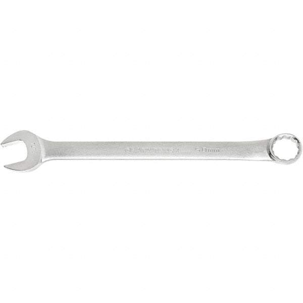 GearWrench - 2-1/4" 12 Point Combination Wrench - 15° Offset Angle, 27.795" OAL, Steel, Satin Finish - Exact Industrial Supply