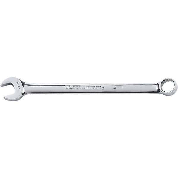 GearWrench - 1-7/16" 12 Point Combination Wrench - 15° Offset Angle, 21.102" OAL, Steel, Satin Finish - Exact Industrial Supply