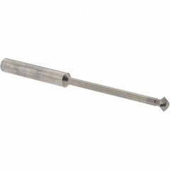 Accupro - 3/16° 3/16" Cut Diam, 0.093" Cut Width, 3/16" Shank, Solid Carbide Double-Angle Cutter - Exact Industrial Supply