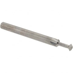 Accupro - ° 3mm Cut Diam, 0.059" Cut Width, 1/8" Shank, Solid Carbide Double-Angle Cutter - Exact Industrial Supply