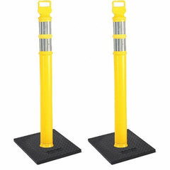 PRO-SAFE - Traffic Barrels, Delineators & Posts Type: Delineator Post Material: Polyethylene - Exact Industrial Supply