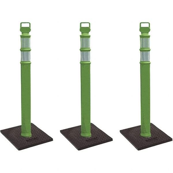PRO-SAFE - Traffic Barrels, Delineators & Posts Type: Delineator Post Material: Polyethylene - Exact Industrial Supply
