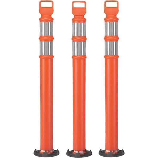 PRO-SAFE - Traffic Barrels, Delineators & Posts Type: Delineator Post Material: Polyethylene - Exact Industrial Supply