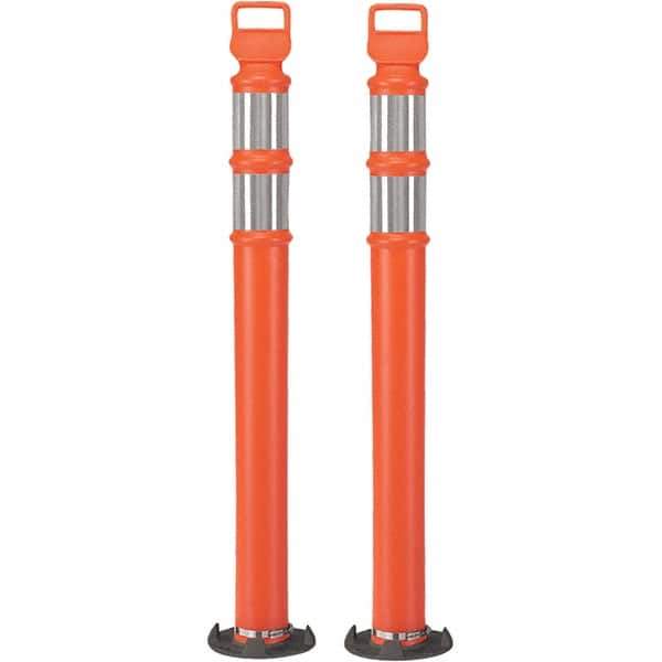 PRO-SAFE - Traffic Barrels, Delineators & Posts Type: Delineator Post Material: Polyethylene - Exact Industrial Supply