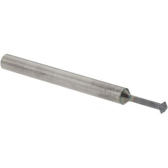 Accupro - 3/32° 3/32" Cut Diam, 0.047" Cut Width, 1/8" Shank, Solid Carbide Double-Angle Cutter - Exact Industrial Supply