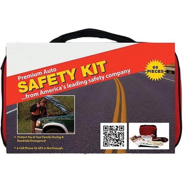 PRO-SAFE - Highway Safety Kits Type: Emergency Roadside Kit Number of Pieces: 66 - Exact Industrial Supply