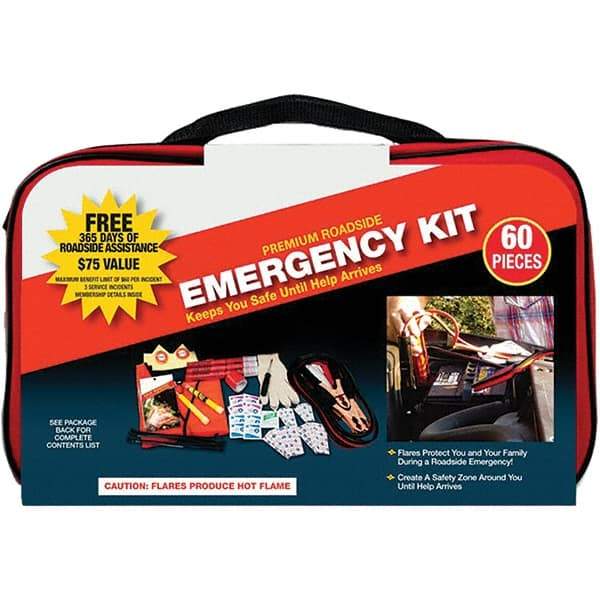 PRO-SAFE - Highway Safety Kits Type: Emergency Roadside Kit Number of Pieces: 60 - Exact Industrial Supply