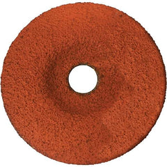 BULLARD - 36 Grit, 5" Wheel Diam, 1/8" Wheel Thickness, 7/8" Arbor Hole, Type 29 Depressed Center Wheel - Coarse/Extra Coarse Grade, Ceramic, 12,200 Max RPM, Compatible with Angle Grinder - Exact Industrial Supply