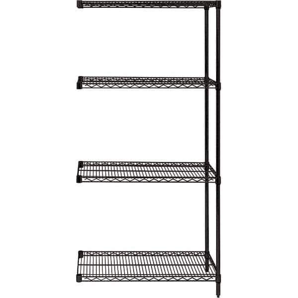Quantum Storage - 48" Wide, 74 High, Open Shelving Accessory/Component - Use with #1630 Built-In Combination Lock - Exact Industrial Supply