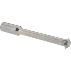 Accupro - 1/2° 1/2" Cut Diam, 0.187" Cut Width, 1/2" Shank, Solid Carbide Double-Angle Cutter - Exact Industrial Supply