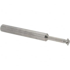 Accupro - 1/4° 1/4" Cut Diam, 0.072" Cut Width, 1/4" Shank, Solid Carbide Double-Angle Cutter - Exact Industrial Supply