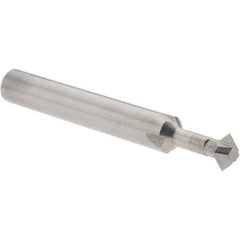 Accupro - 1/4° 1/4" Cut Diam, 1/8" Cut Width, 1/4" Shank, Solid Carbide Double-Angle Cutter - Exact Industrial Supply