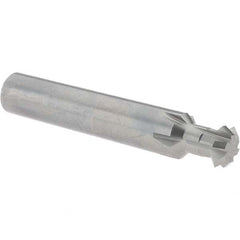 Accupro - 1/2° 1/2" Cut Diam, 0.187" Cut Width, 1/2" Shank, Solid Carbide Double-Angle Cutter - Exact Industrial Supply