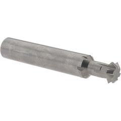 Accupro - 1/2° 1/2" Cut Diam, 0.187" Cut Width, 1/2" Shank, Solid Carbide Double-Angle Cutter - Exact Industrial Supply