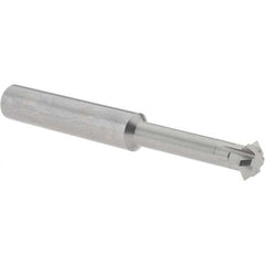 Accupro - 1/2° 1/2" Cut Diam, 0.187" Cut Width, 1/2" Shank, Solid Carbide Double-Angle Cutter - Exact Industrial Supply