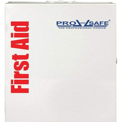 PRO-SAFE - Industrial First Aid Cabinet - 14"x13-1/4"x3-1/8", White, Metal - Exact Industrial Supply