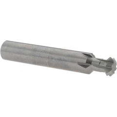 Accupro - 1/2° 1/2" Cut Diam, 0.187" Cut Width, 1/2" Shank, Solid Carbide Double-Angle Cutter - Exact Industrial Supply