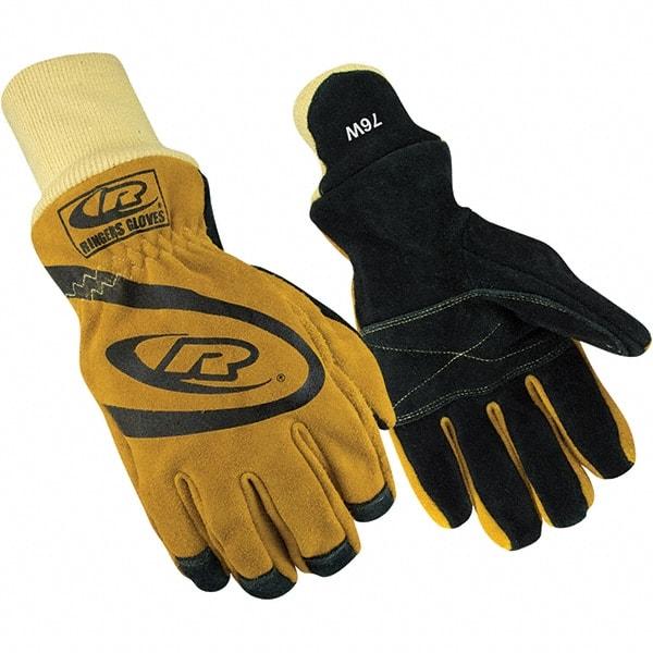 Ringers Gloves - Size L, Leather, Flame Resistant Gloves - Kovenex Lined, NFPA 1971 - Exact Industrial Supply