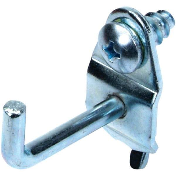 NMC - 1-1/8" Long Pegboard Hook - 1-1/8" Projection, 90° Bend, Steel - Exact Industrial Supply