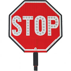 PRO-SAFE - "Stop," 12" Wide x 18" High ABS Plastic Traffic Control Sign - Exact Industrial Supply