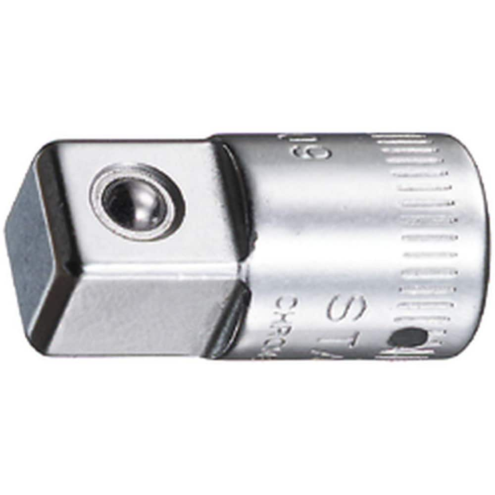 Socket Adapters & Universal Joints; Adapter Type: Convertor; Male Size: 3/8 in; Female Size: 1/4; Male Drive Style: Square; Overall Length (Inch): 1 in; Female Drive Style: Square; Finish: Chrome-Plated; Material: Steel