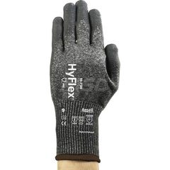 Cut, Puncture & Abrasive-Resistant Gloves: Size XL, ANSI Cut A4, ANSI Puncture 0, Nitrile & Polyurethane, Nylon Salt & Pepper, Palm & Fingers Coated, Knit Back, Dry Grip, ANSI Abrasion 5